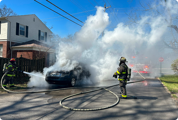 Car on fire